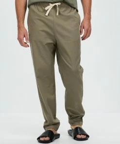 Staple Superior Seeker Linen Blend Pull On Pants Army