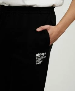 Stussy THE ICONIC 10th Birthday Exclusive - Italic Cities Track Pants Black -Men's Pants Online Shop http3A2F2Fstatic.theiconic.com .au2Fp2Fstussy 6580 0473431 5