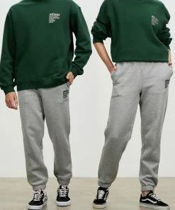 Stussy THE ICONIC 10th Birthday Exclusive - Italic Cities Track Pants True Grey Marle