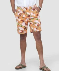 Superdry Sunscorched Chino Shorts Coral Hawaiian