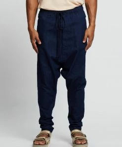 Surrounded By Ghosts The Orpiment Denim Track Pants Raw Indigo
