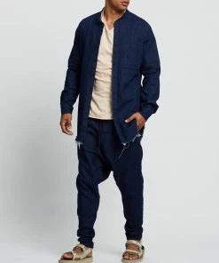 Surrounded By Ghosts The Orpiment Denim Track Pants Raw Indigo -Men's Pants Online Shop http3A2F2Fstatic.theiconic.com .au2Fp2Fsurrounded by ghosts 1878 6090651 5