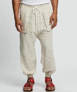 Surrounded By Ghosts The Lyonite Linen Rave Pants Natural Linen