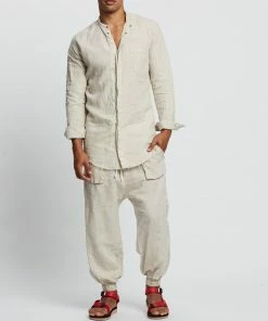 Surrounded By Ghosts The Lyonite Linen Rave Pants Natural Linen -Men's Pants Online Shop http3A2F2Fstatic.theiconic.com .au2Fp2Fsurrounded by ghosts 8311 4764621 5
