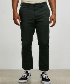 Minimal Thrills Work Chopped Chinos Deep Forest