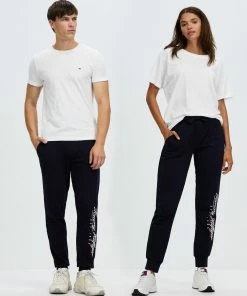 Tommy Hilfiger Script Logo Embroidery Joggers - Unisex Desert Sky