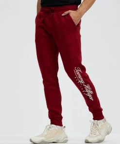 Tommy Hilfiger THE ICONIC Exclusive - Script Logo Embroidery Joggers Regetta Red -Men's Pants Online Shop http3A2F2Fstatic.theiconic.com .au2Fp2Ftommy hilfiger 3895 1263231 5