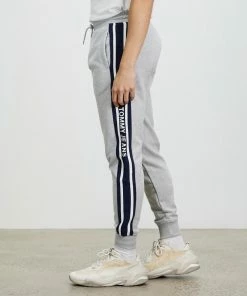 Tommy Jeans Organic Cotton Slim Fit Stripe Joggers Light Grey Heather