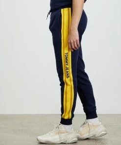 Tommy Jeans Organic Cotton Slim Fit Stripe Joggers Twilight Navy