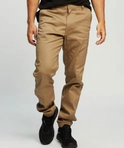 UNIT Rockbottom Cuffed Pants Khaki