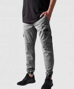 Urban Classics UC Washed Cargo Twill Jogging Pants Grey