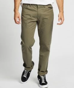 Volcom Solver 5 Pocket Twill Pants Army Green Combo