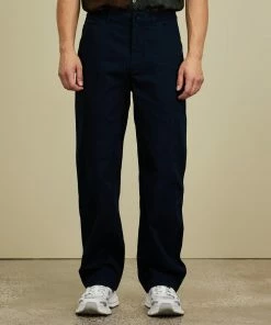 Wood Wood Will Twill Trousers Navy