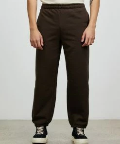 X-Large Text Sweat Pants Brown