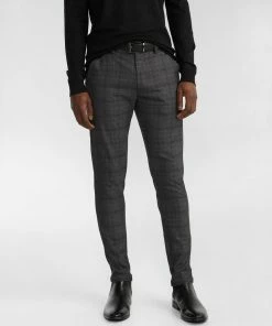 Yd. Princeton Check Skinny Chinos CHARCOAL