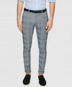 Yd. Pow Check Skinny Chinos DARK BLUE